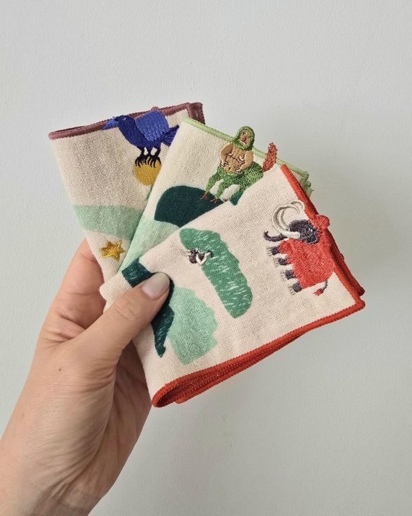 morita MiW 楠橋紋織刺繡口袋手帕 