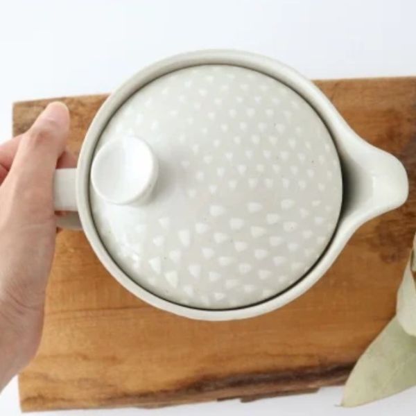 Aiyu 波佐見燒幾何斑點陶瓷茶壺 