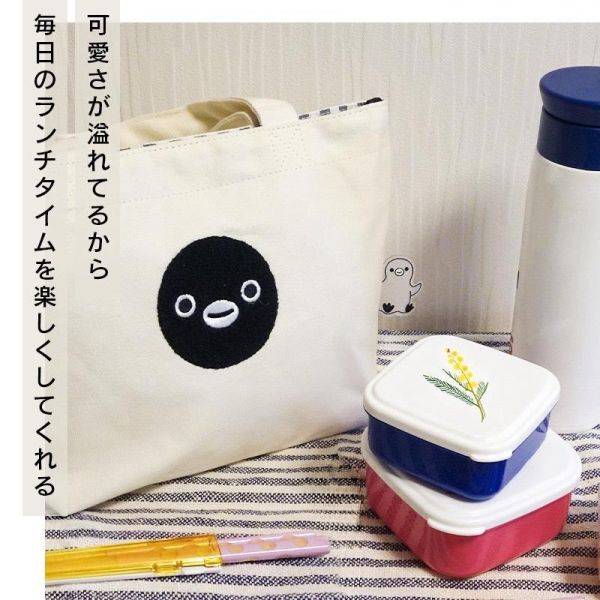 Suica 企鵝內格紋餐袋 