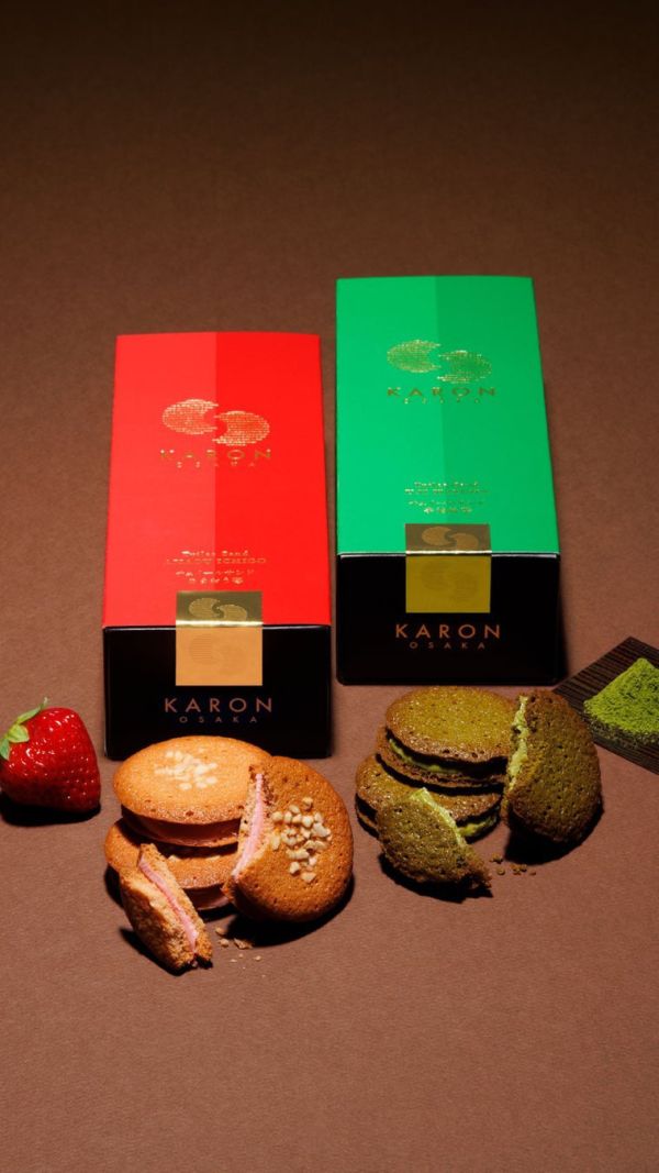 **預購** Karon Osaka宇治抹茶/甘王草莓法式夾心薄餅5入 