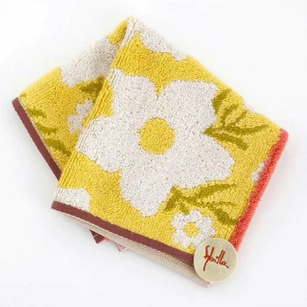 Sybilla 花卉圖騰純棉毛巾手帕 