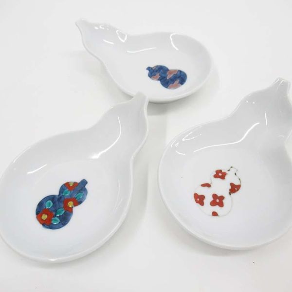 波佐見燒 手繪葫蘆造型碟 