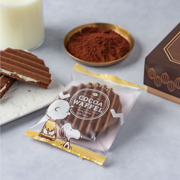 **預購** Snoopy Chocolat 巧克力波浪奶油夾心餅8入 