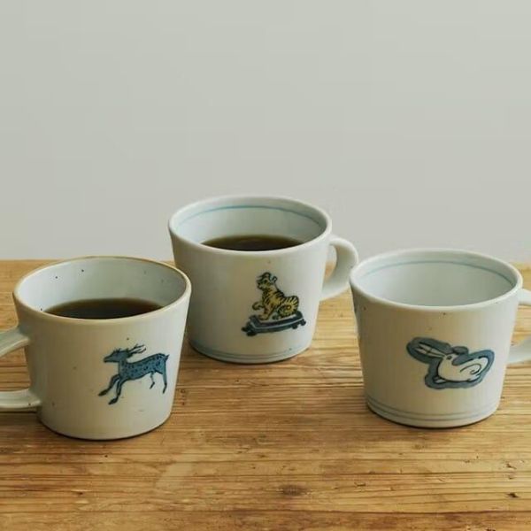 中川政七 瀨戶燒藍動物陶瓷馬克杯 