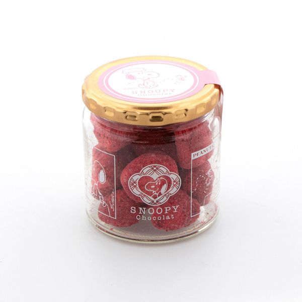 **預購** Snoopy Chocolat白巧克力草莓乾玻璃罐 