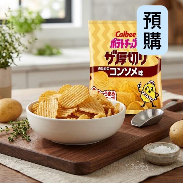 **預購**Calbee 雞汁清湯風味 厚切洋芋片 