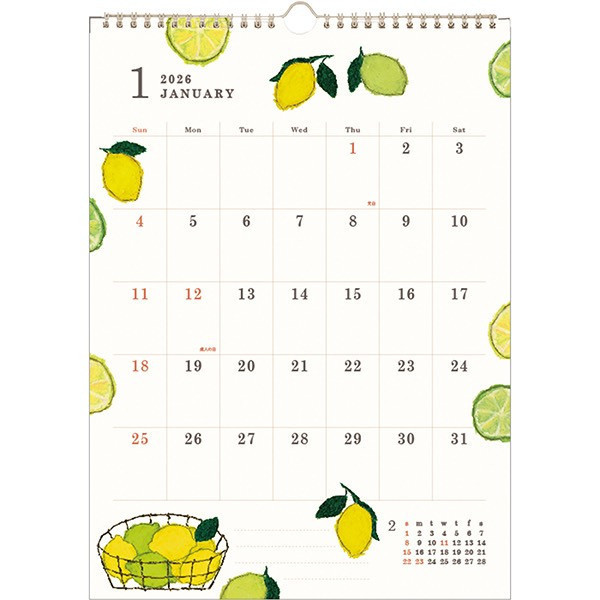 greetinglife 米津佑介2026水果壁掛式月曆 