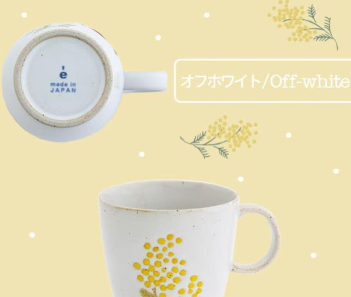 Mimosa Waltz 手繪風含羞草馬克杯 