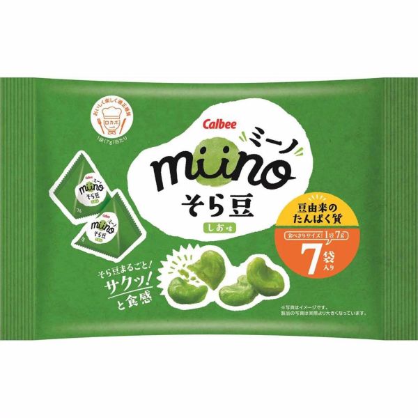 Calbee Miino 薄鹽蠶豆三角包裝(7袋入) 