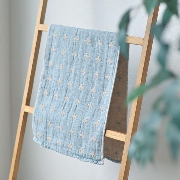 kontex 十字刺繡純麻手帕/長巾/浴巾 