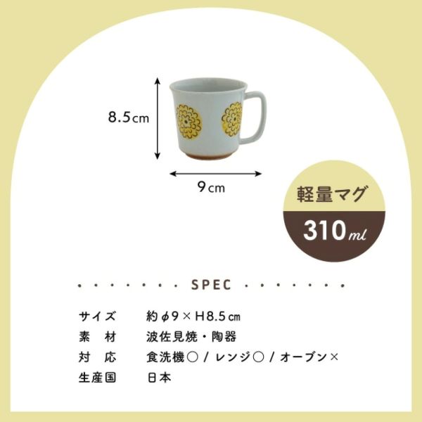 CDF. 波佐見燒 繡球花輕量陶瓷馬克杯 