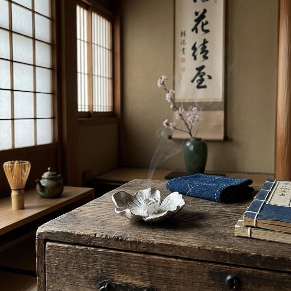 ART LAB 錫製迷你櫻花造型線香座 