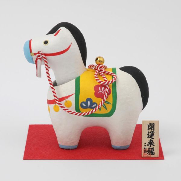 招福犬張子 4號馬年鈴鐺和紙擺設 