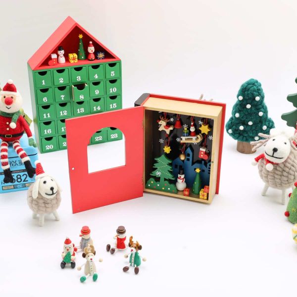 Mark's 木製吊飾聖誕書擺設 