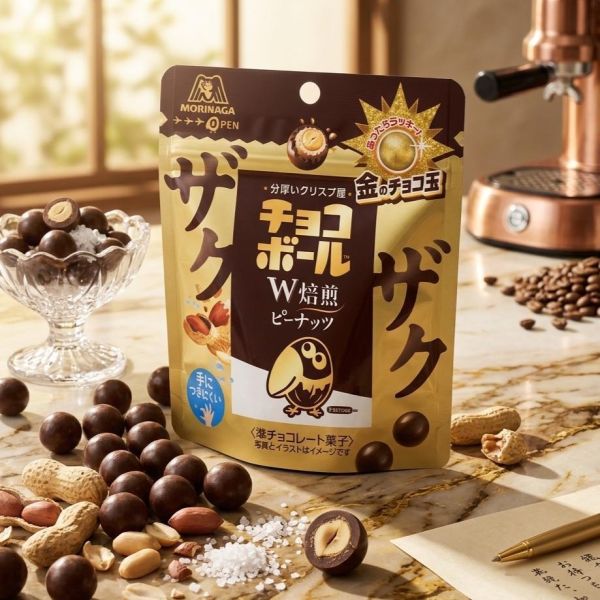 森永 大嘴鳥 花生夾心巧克力球 