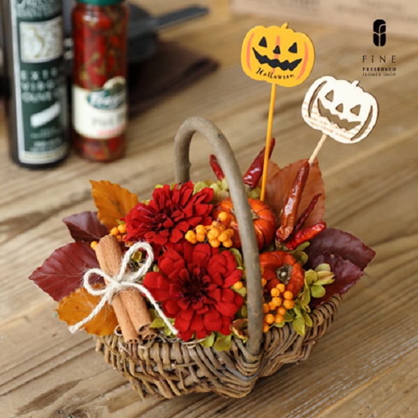 萬聖節南瓜 木製植栽裝飾 