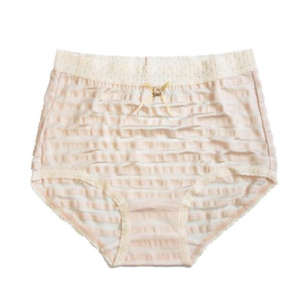 Tunic 花朵條紋蕾絲棉質三角內褲 