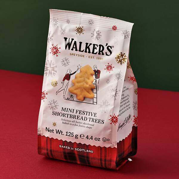 **預購** Walkers 聖誕樹/薑餅人造型奶油餅乾袋裝 