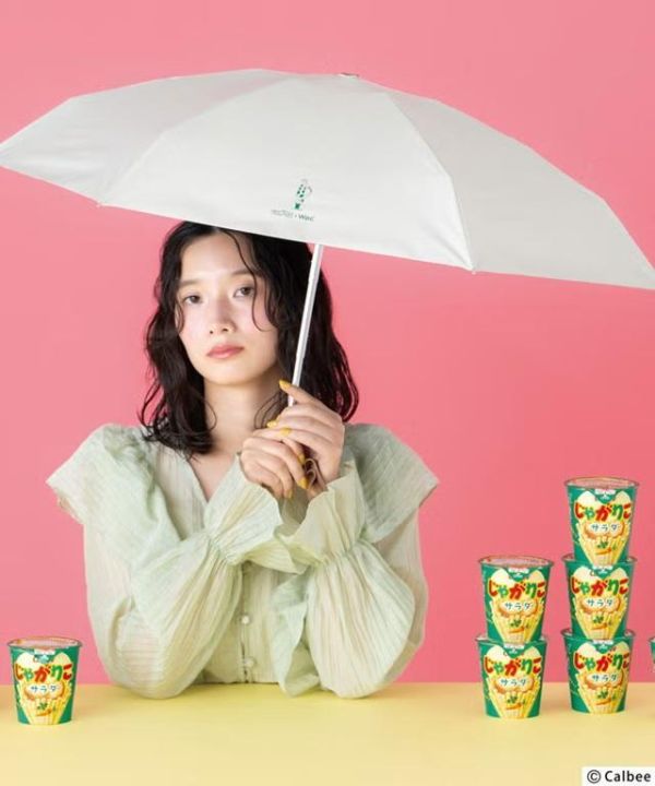 Jagarico x wpc 長頸鹿刺繡晴雨專用摺疊傘 