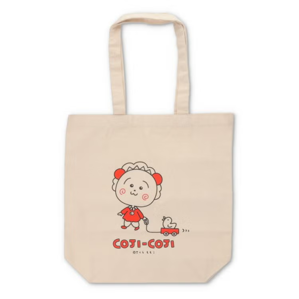 COJI-COJI 人物牽小鴨帆布肩背袋 