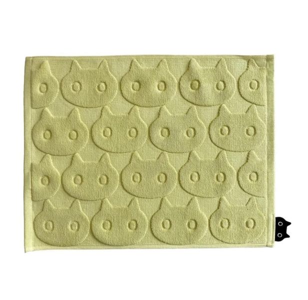 senko atsuko 滿版貓咪立體織紋浴室地墊 