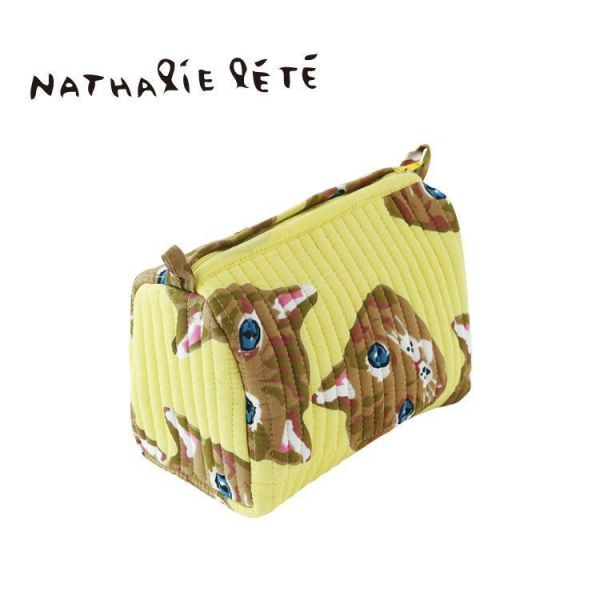Nathalie Lete 圖騰手工棉布圓筒包 