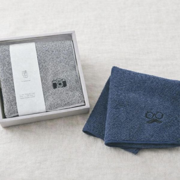 koji 刺繡小圖抗菌防臭手帕 