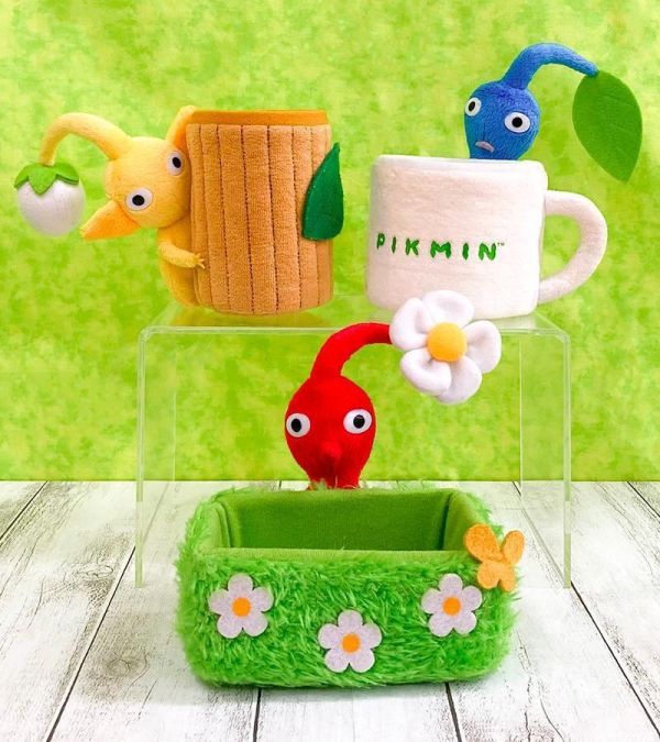 三英貿易 pikmin皮克敏造型毛絨收納盒 