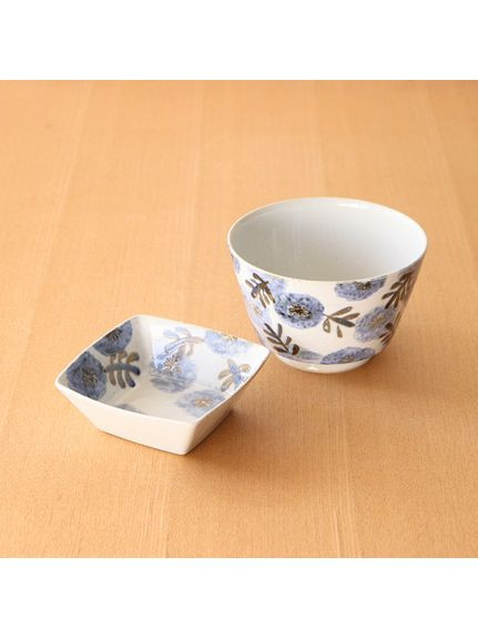 madu 立體彩繪線條花朵陶瓷大碗公 