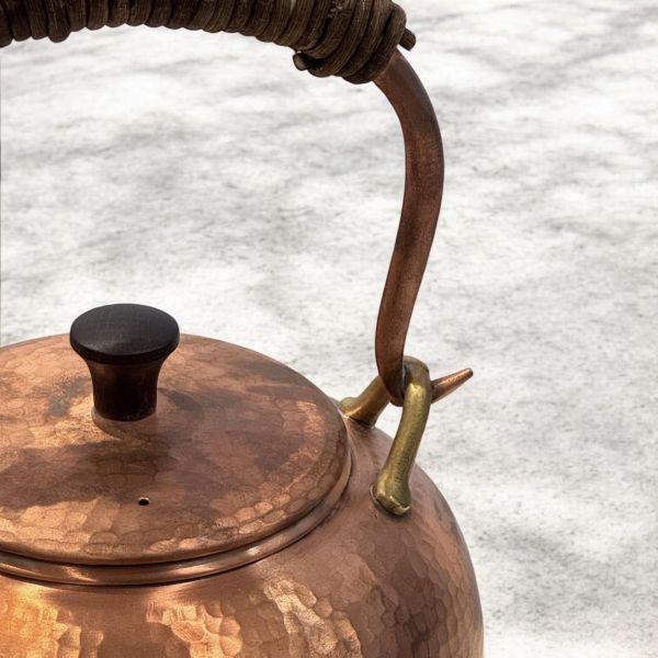 木屋 槌目紋銅壺 