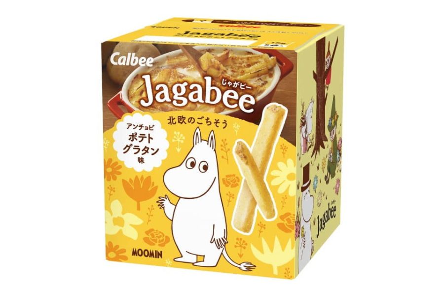**預購** Calbee 嚕嚕米80週年鳳尾魚馬鈴薯焗烤薯條盒裝 