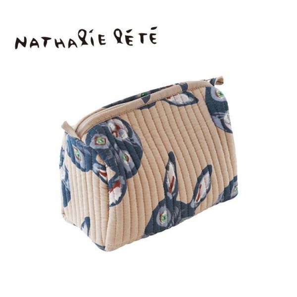 Nathalie Lete 圖騰手工棉布圓筒包 
