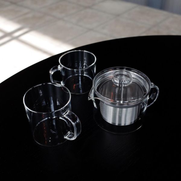 Common 耐熱玻璃濾茶壺500ml 