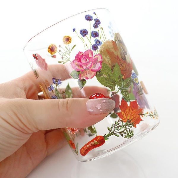 Nathalie Lete 花朵耐熱玻璃杯 