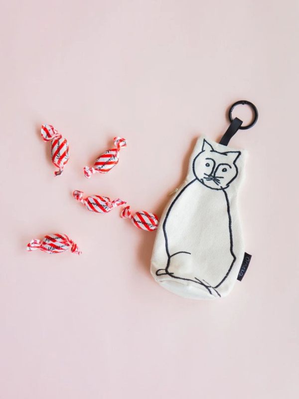 rootote x orneko 貓咪刺繡收納包造型登山扣吊飾 