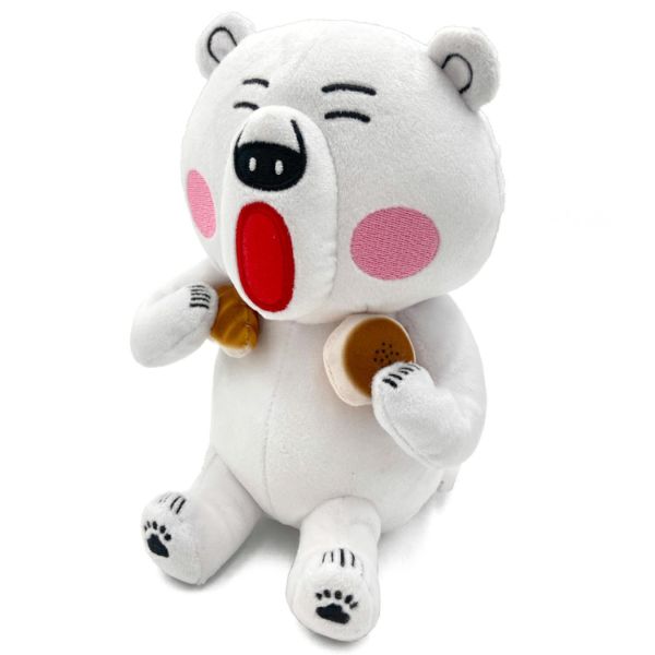 柴田啓子 大白熊吃麵包坐姿玩偶 