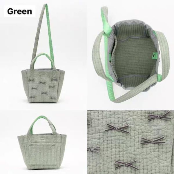 Gypsohila 蝴蝶結絎縫斜背手提袋 