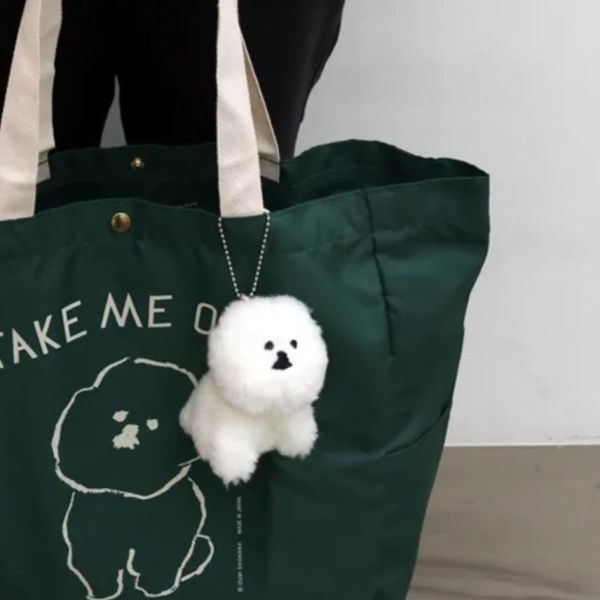 mambo & bb 比熊犬毛絨玩偶吊飾 