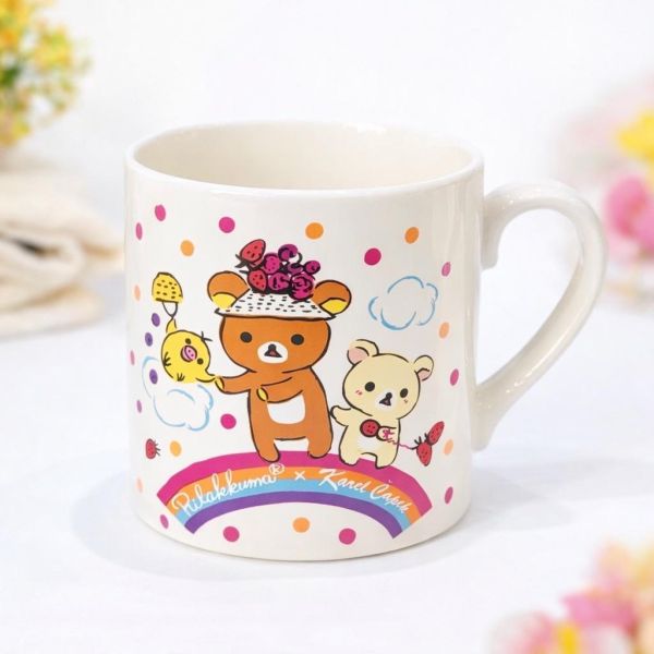 拉拉熊&朋友彩虹草莓陶瓷馬克杯 