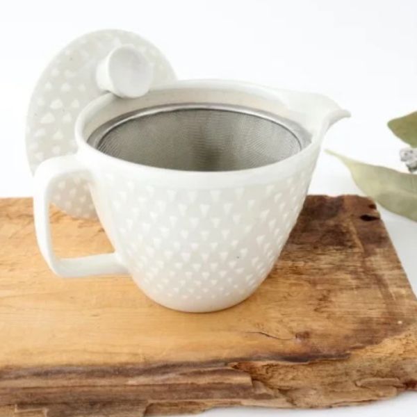 Aiyu 波佐見燒幾何斑點陶瓷茶壺 