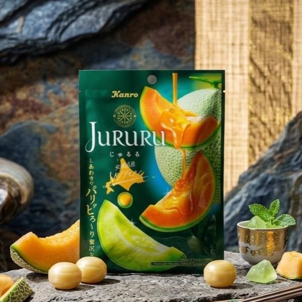 Kanro Jururu 哈密瓜果汁軟糖 