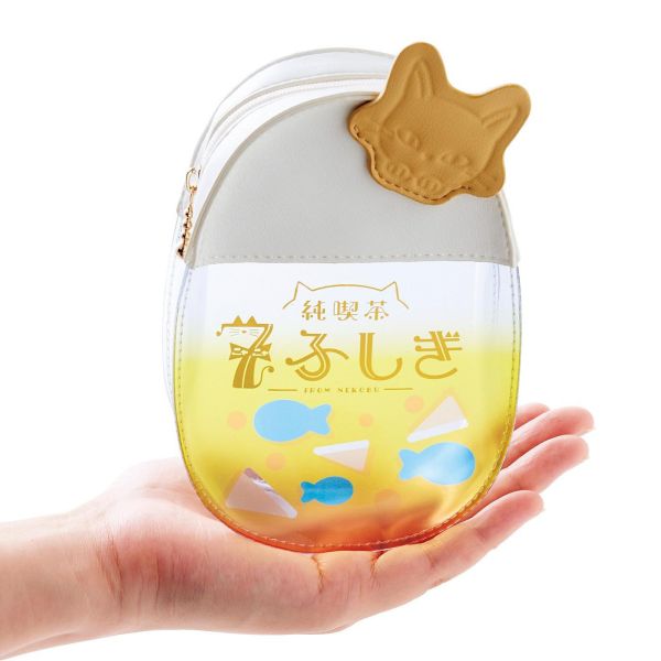 NEKOBU 貓咪純喫茶 皮革透明收納包 