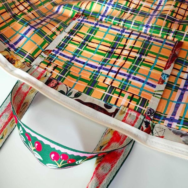 Nathalie Lete 馬戲團舟型大購物袋L(黑) 