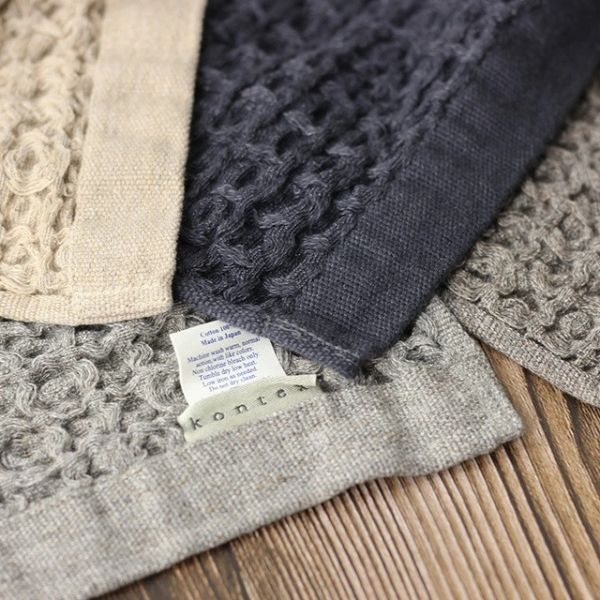 kontex 鬆餅格亞麻棉毛巾 