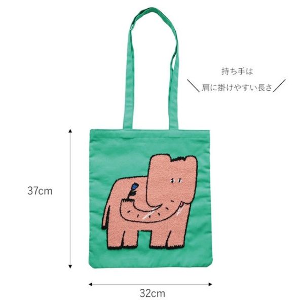 OLY 動物刺繡肩背購物袋 
