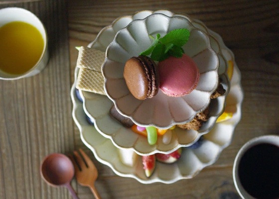 Kinari 復古霧面陶瓷水果盤L(白) 