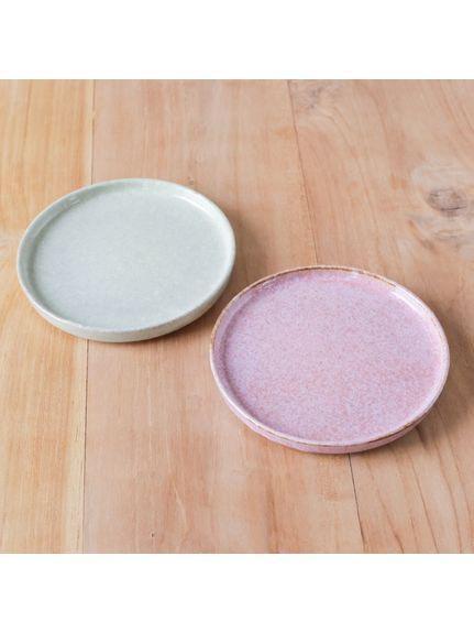 Madu 釉彩素色粉燒製圓盤 