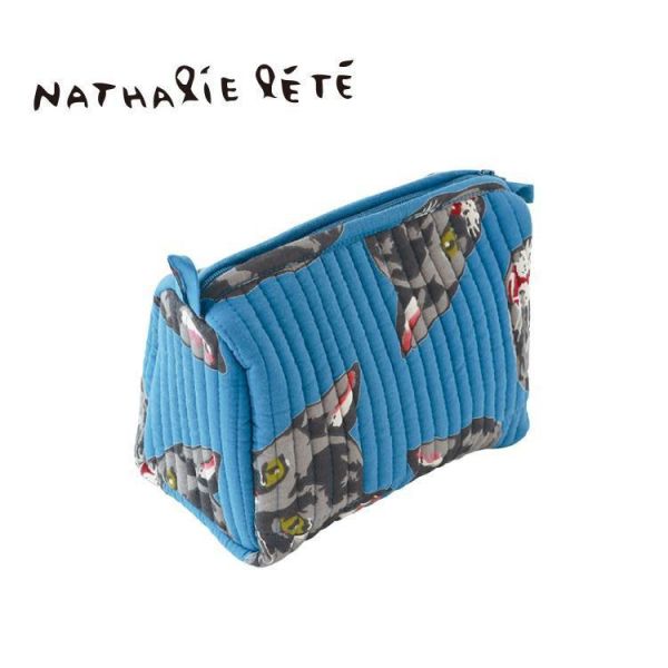Nathalie Lete 圖騰手工棉布圓筒包 