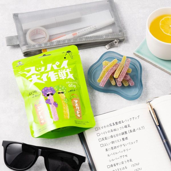 **預購**日本旺旺 兩種葡萄酸味長條軟糖 