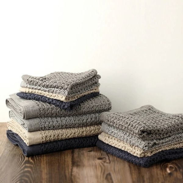 kontex 鬆餅格亞麻棉毛巾 